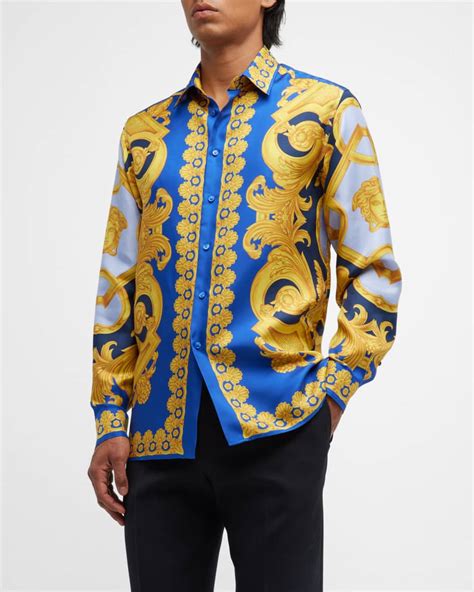 versace silk shirt